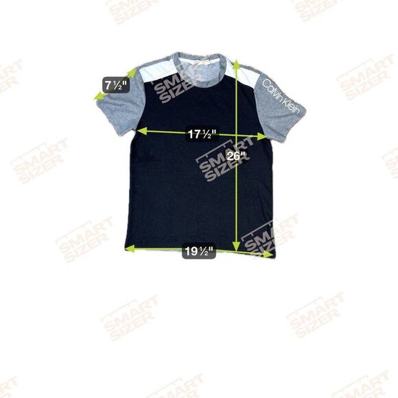 Calvin Klein Mens Short Sleeve Colorblock T-Shirt Size M Black & Gray Cotton - Picture 6 of 6